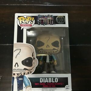 Funko Pop Heroes Diablo Figure with Blue Jacket